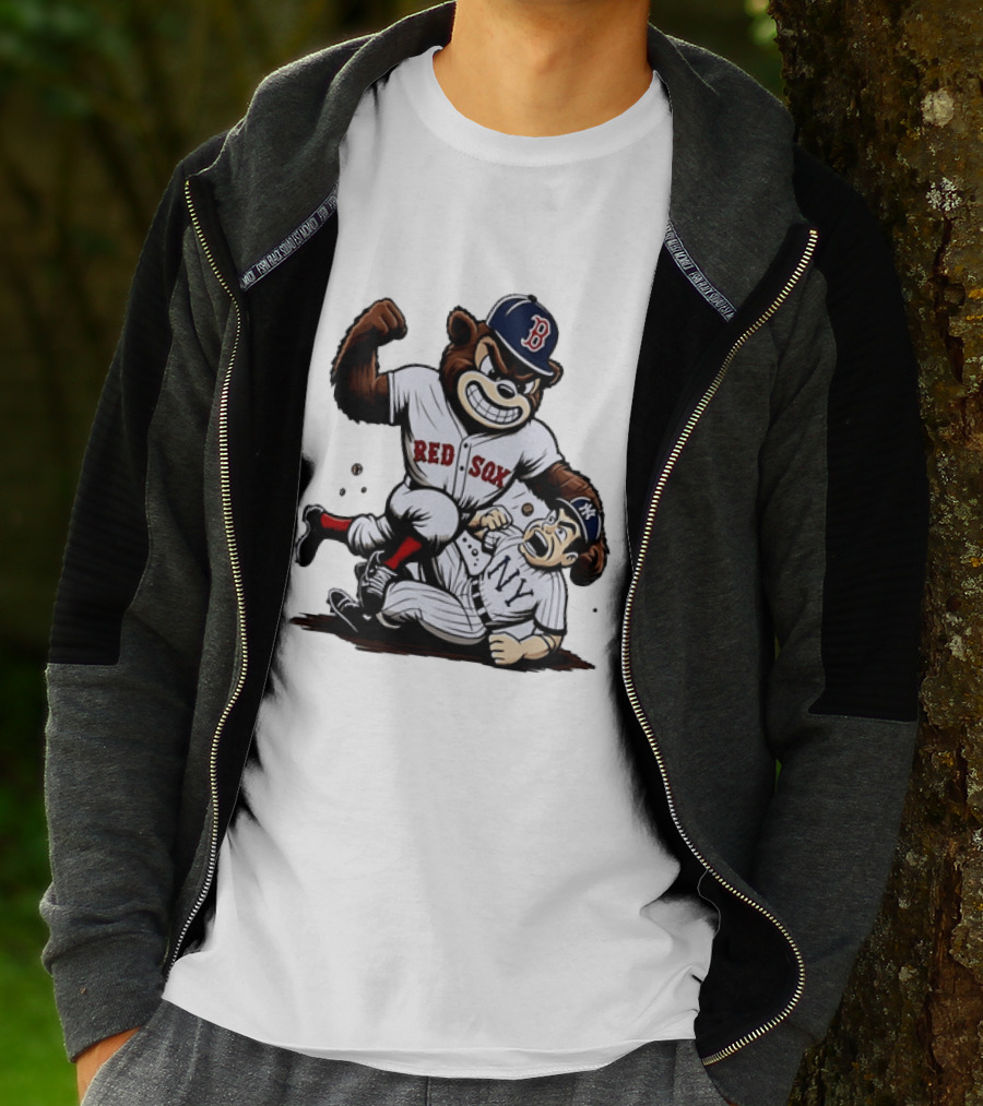 Red Sox Bear Vs NY Yankees Rivalry Showdown T-Shirt