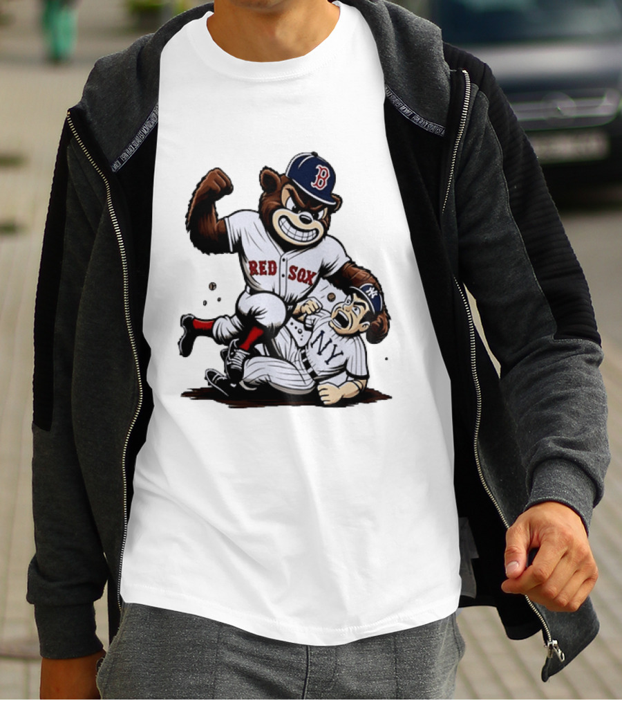 Red Sox Bear Vs NY Yankees Rivalry Showdown T-Shirt