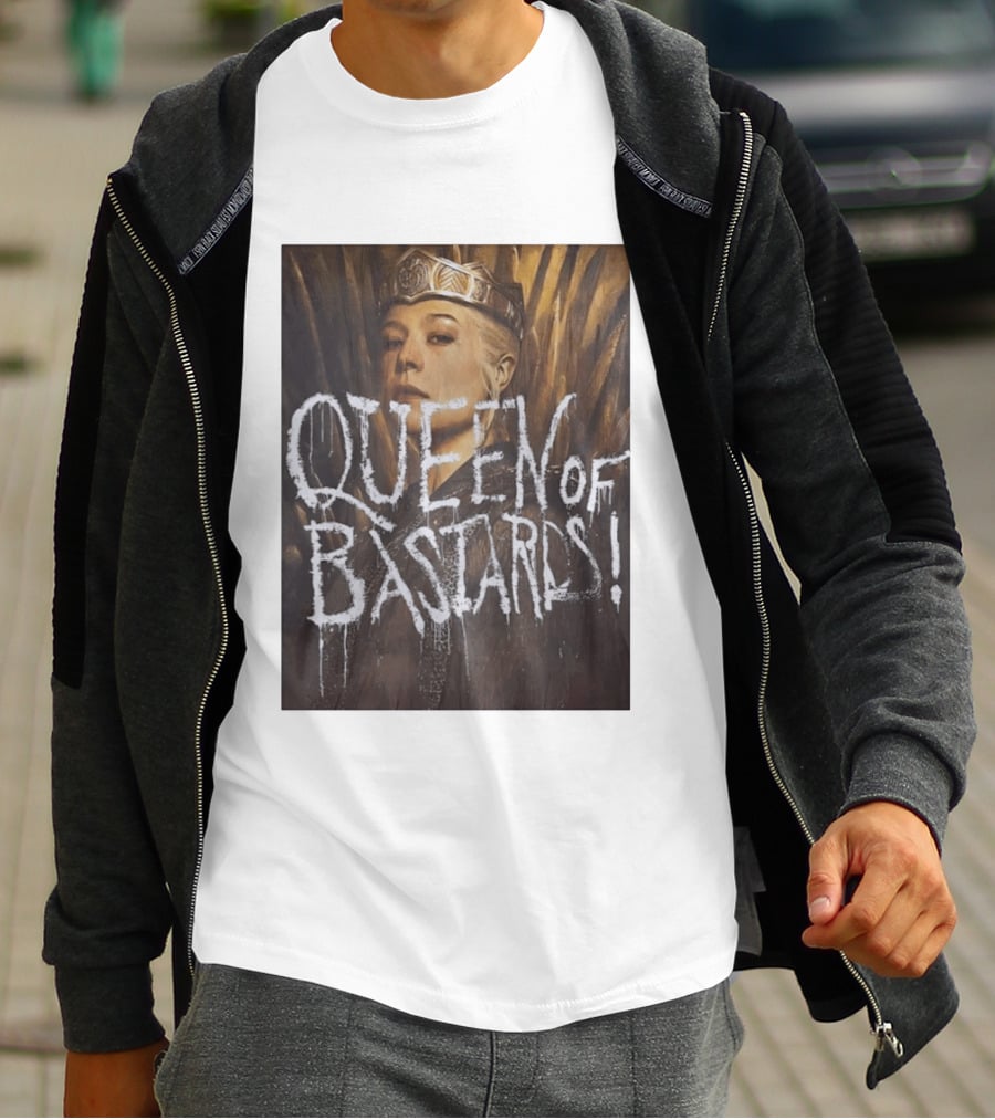 Rhaenyra Targaryen Queen Of Bastards House Of The Dragon Iron Throne Crown T-Shirt