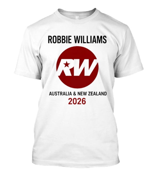 Robbie Williams 2026 Australia New Zealand Tour RW Star T-Shirt