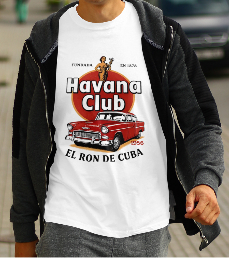 Havana Club Fundada En 1878 El Ron De Cuba 1956 Car T-Shirt