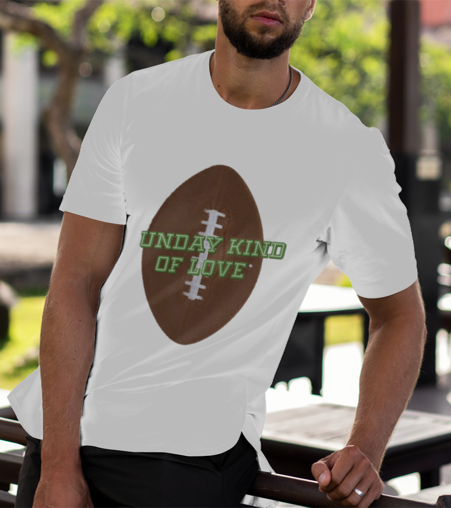 Sunday Kind Of Love Football Halftone Sports T-Shirt