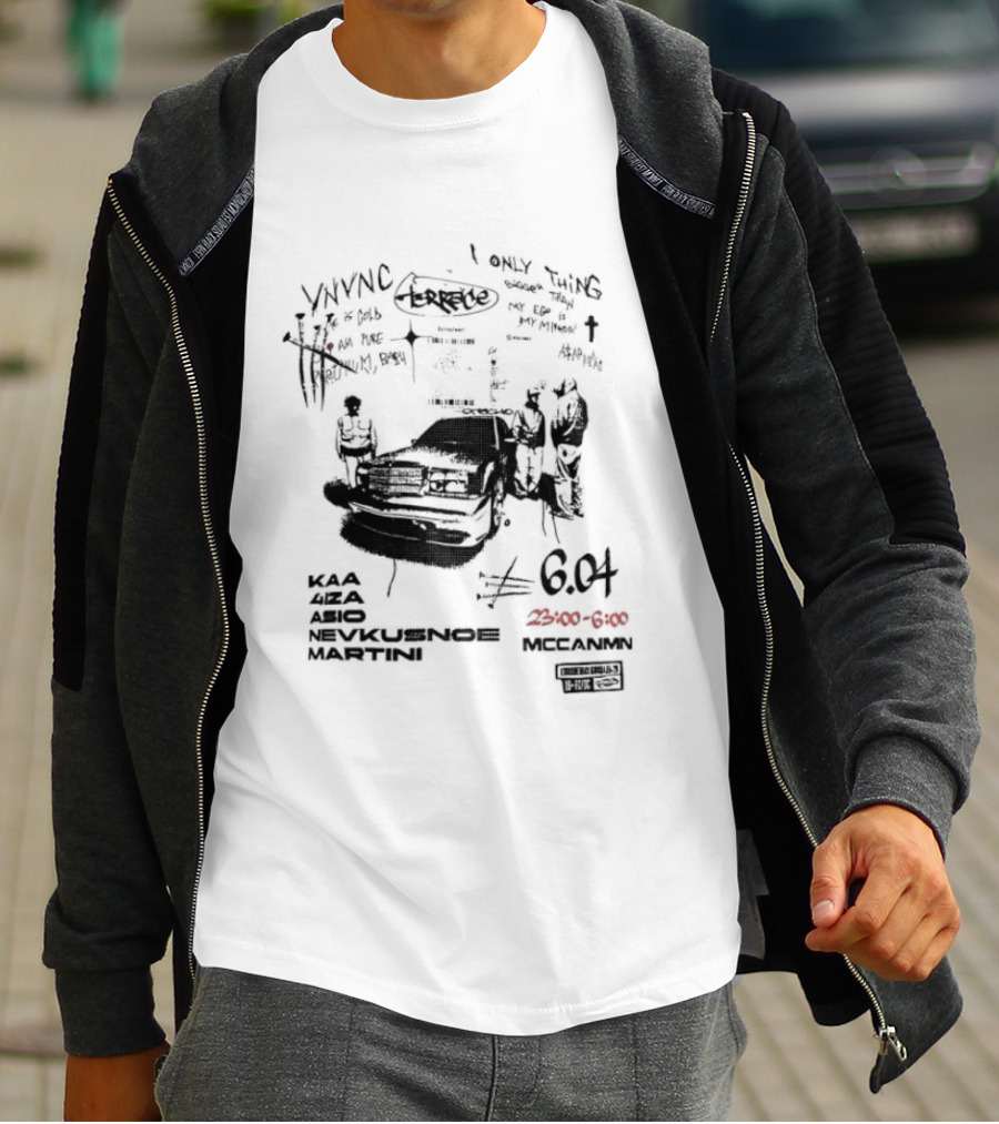 Terrace A$AP Rocky Ego Mirror 6 04 Vintage Car Sketch T-Shirt