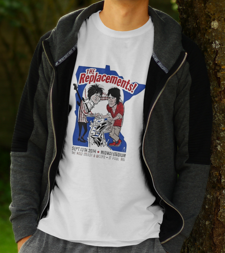 The Replacements Midway Stadium Concert Sept 13 2014 Featuring The Hold Steady Lucero St Paul MN T-Shirt