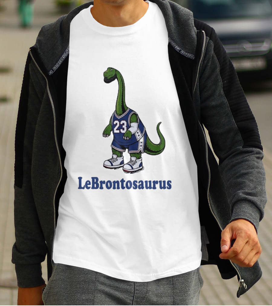 LeBrontosaurus Dinosaur Basketball Jersey Number 23 T-Shirt