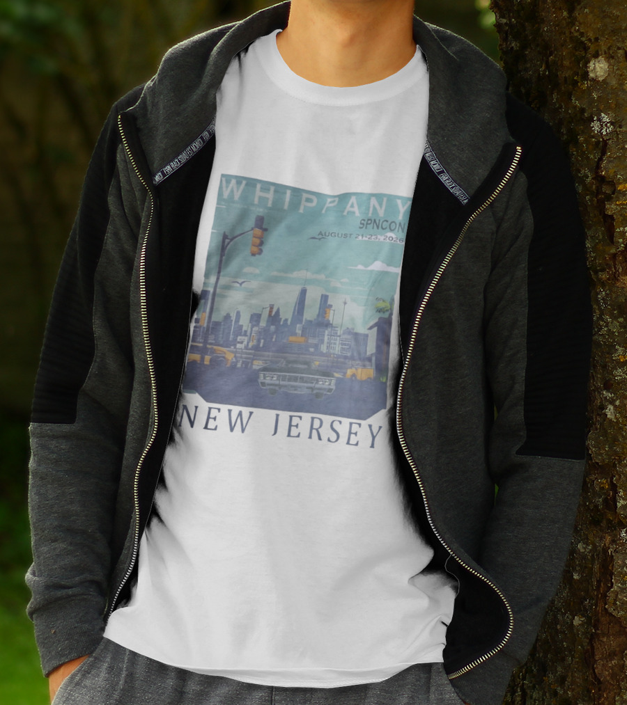 Whippany SPNCON August 21 23 2026 New Jersey Supernatural Convention Skyline Car Traffic Light T-Shirt