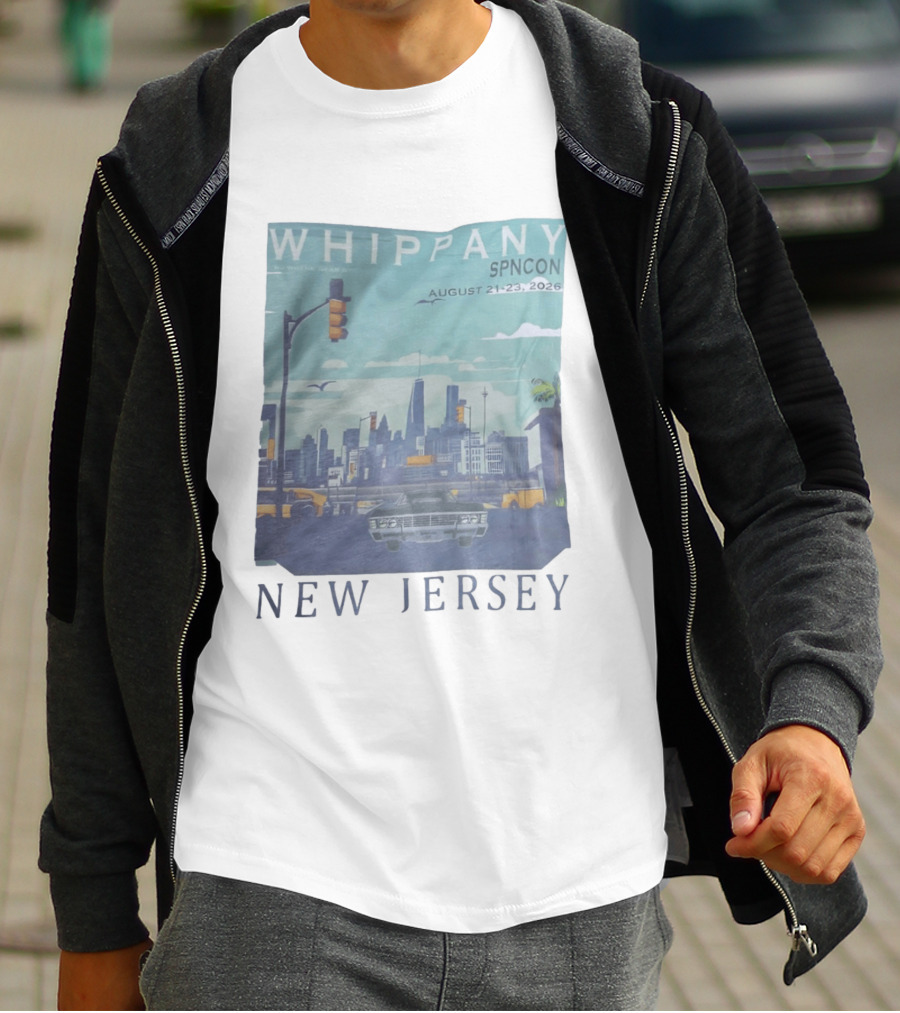 Whippany SPNCON August 21 23 2026 New Jersey Supernatural Convention Skyline Car Traffic Light T-Shirt