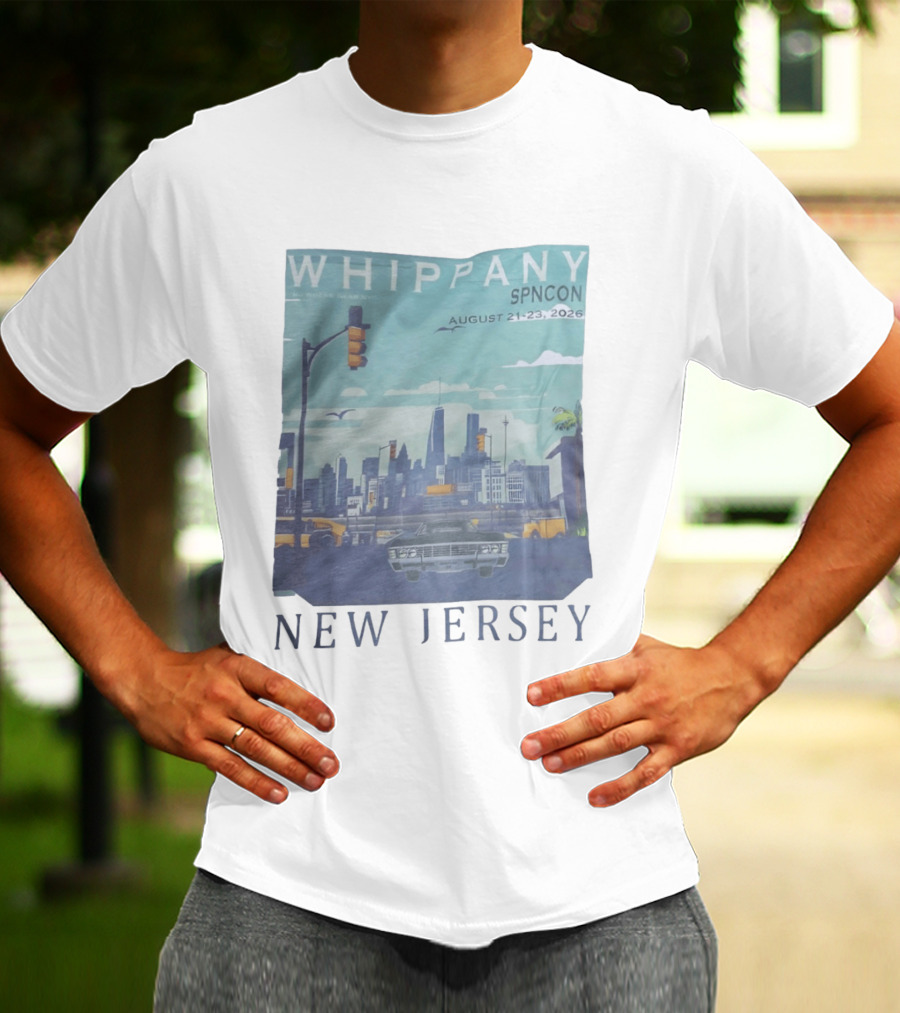 Whippany SPNCON August 21 23 2026 New Jersey Supernatural Convention Skyline Car Traffic Light T-Shirt
