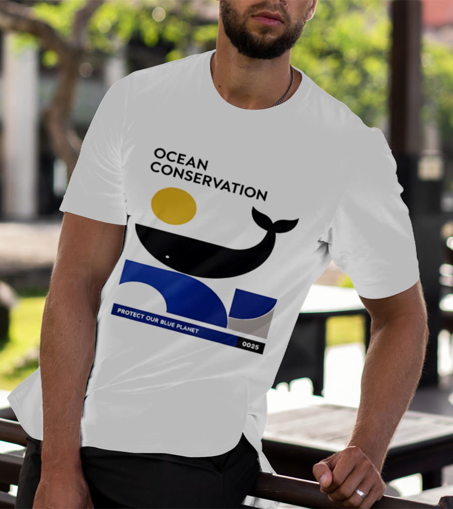 Ocean Conservation Whale Graphic Protect Our Blue Planet T-Shirt
