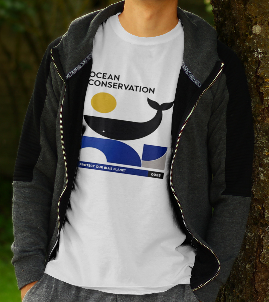 Ocean Conservation Whale Graphic Protect Our Blue Planet T-Shirt