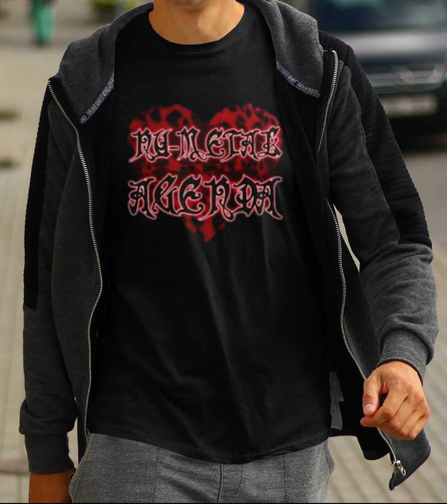 Nu Metal Agenda Heart Kittenma T-Shirt
