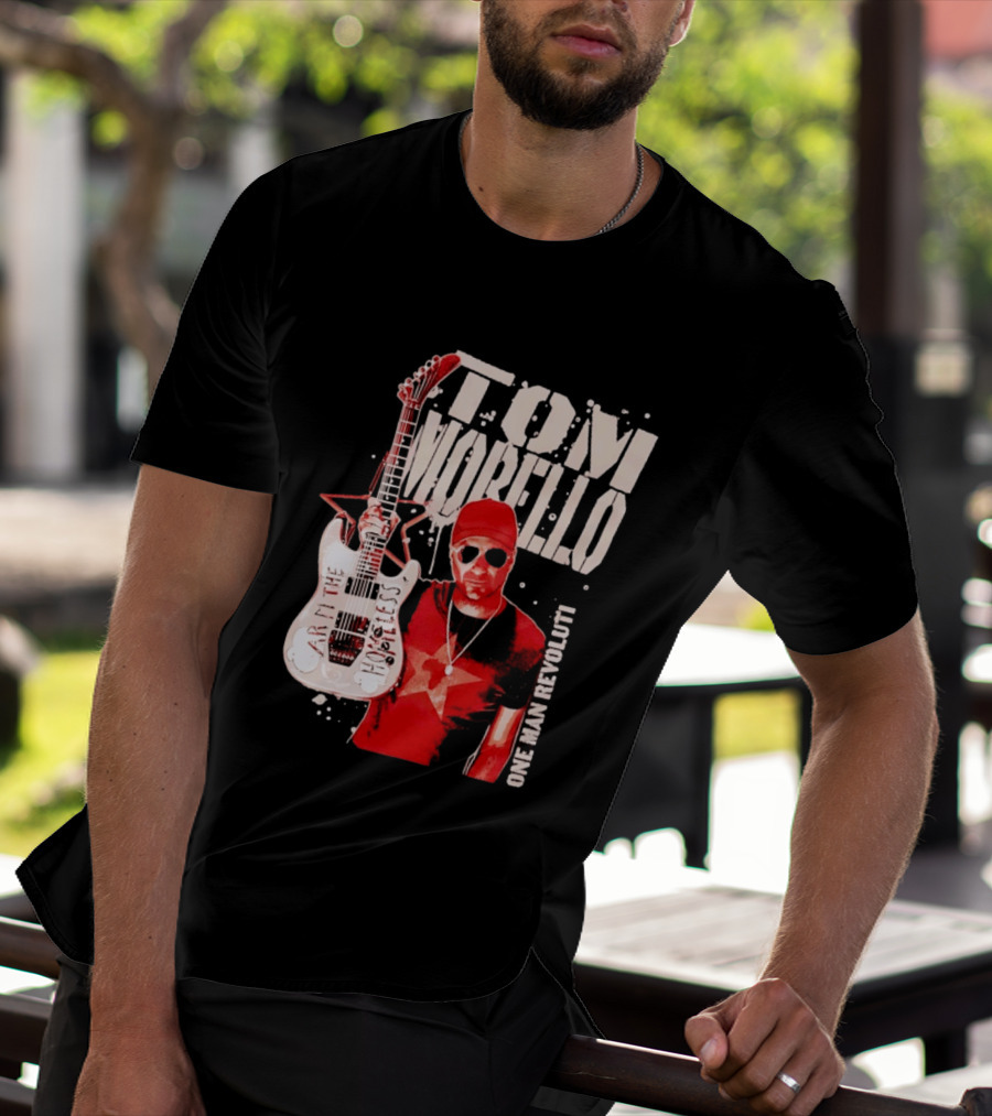 Tom Morello Arm The Homeless Guitar One Man Revolution Red Star T-Shirt