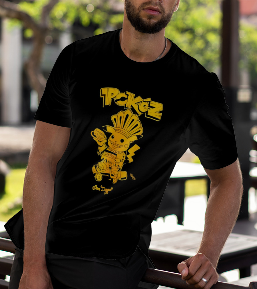 Pikachu Pokez San Diego Skateboard Taco Fun T-Shirt