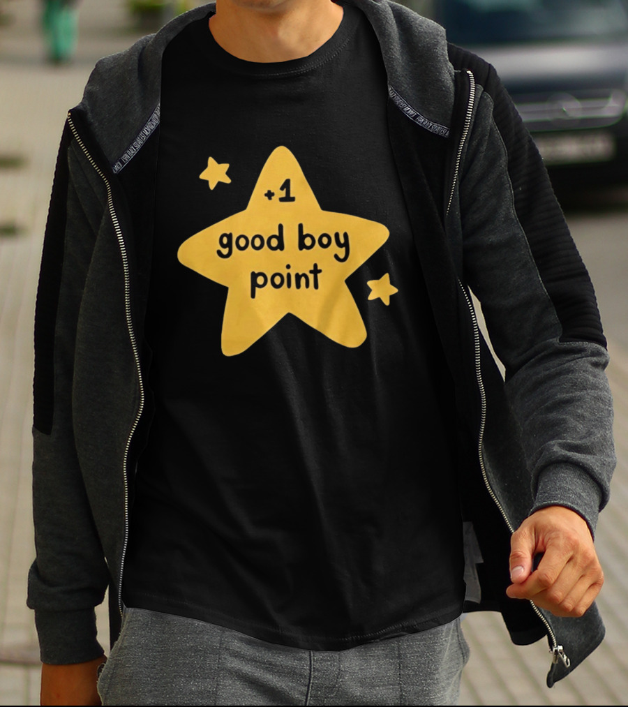 Plus 1 Good Boy Point Star Reward Positive Reinforcement Yellow Star T-Shirt