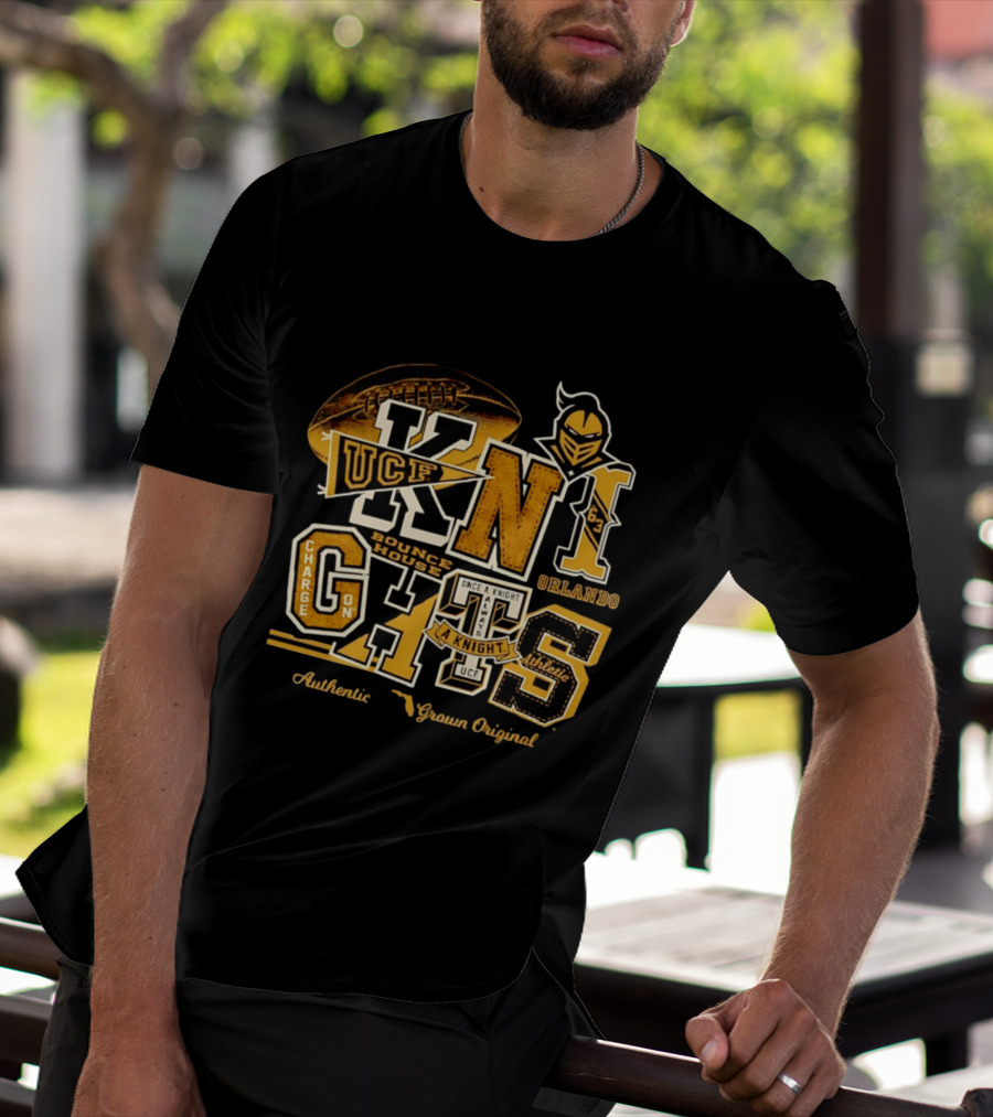UCF Knights Charge On Bounce House Orlando Authentic Flo Grown Original Football Athletic T-Shirt