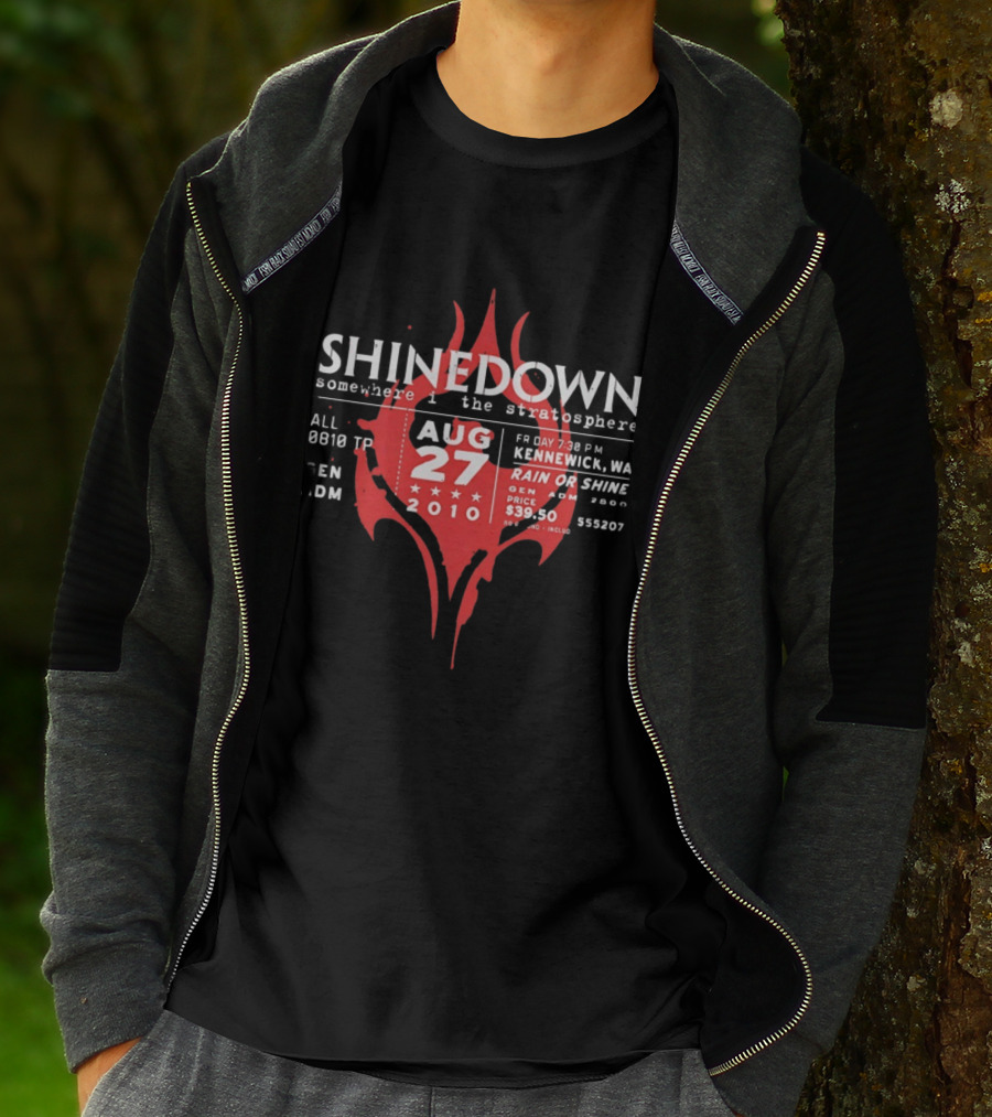 Shinedown Somewhere In The Stratosphere Kennewick Concert August 27 2010 General Admission T-Shirt