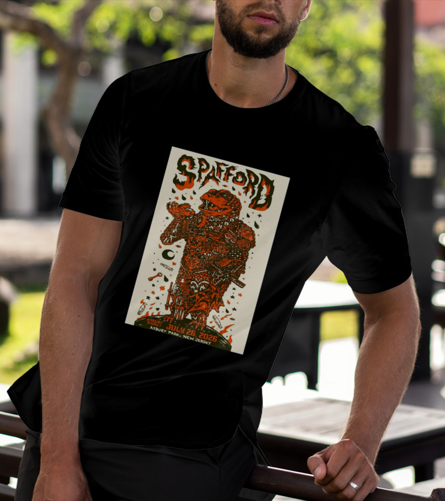 Spafford Asbury Park New Jersey Concert July 26 2026 Skeleton Spacesuit T-Shirt