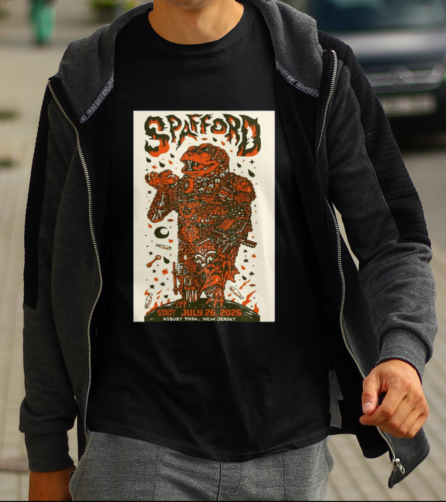 Spafford Asbury Park New Jersey Concert July 26 2026 Skeleton Spacesuit T-Shirt