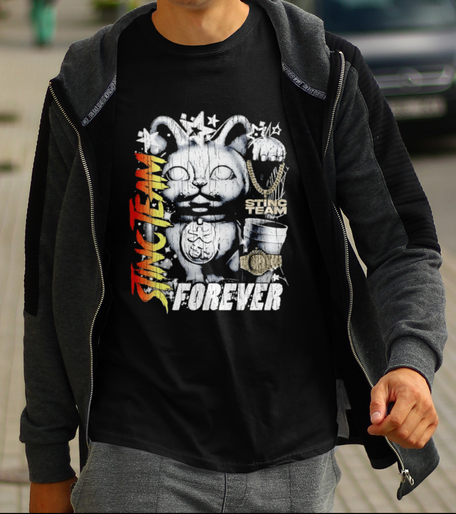 Stinc Team Forever Lucky Cat Bootleg Stinc Team Forever T-Shirt