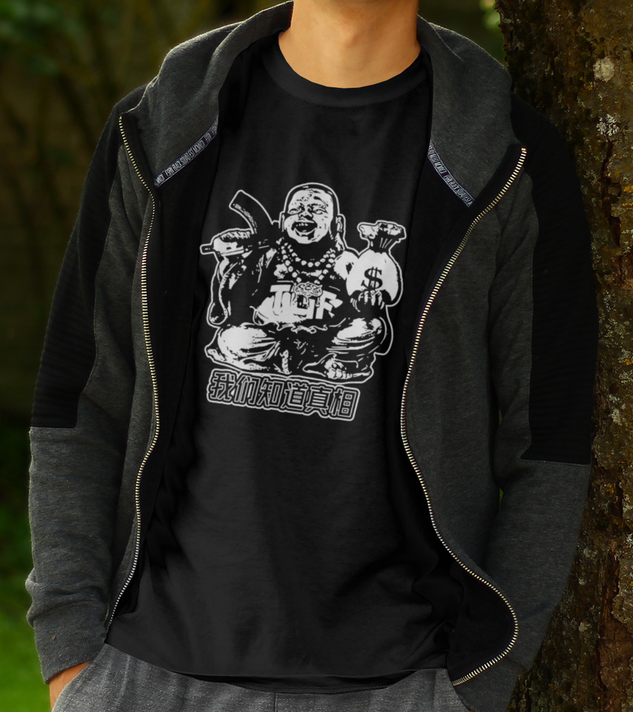 TGF Buddha With Money Bag And Rifle Streetwear T-Shirt