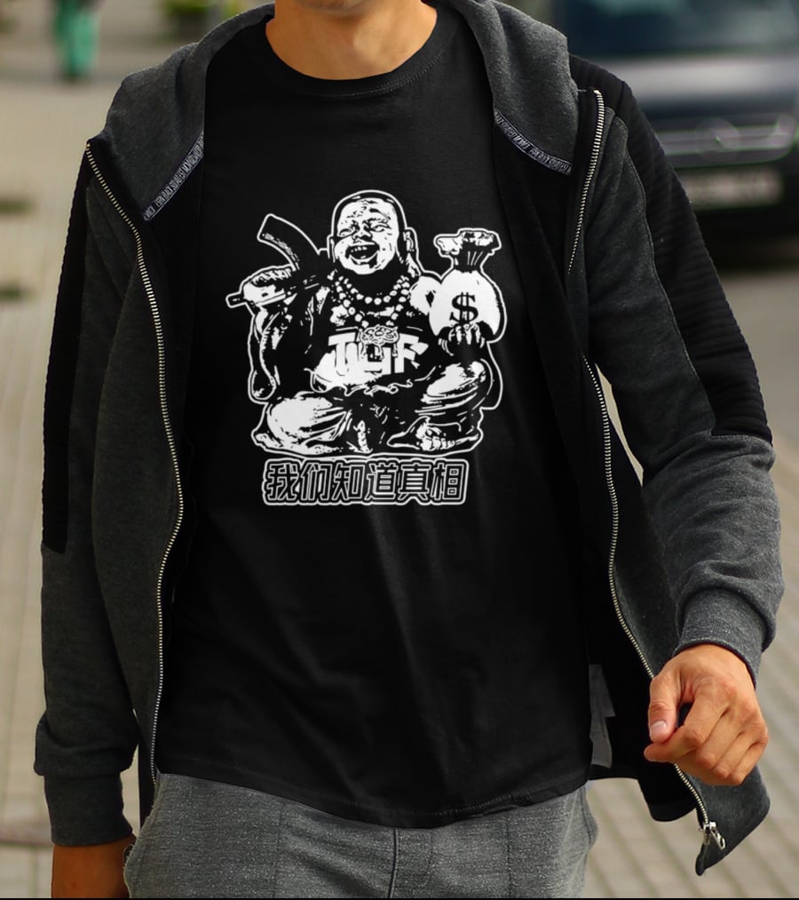TGF Buddha With Money Bag And Rifle Streetwear T-Shirt