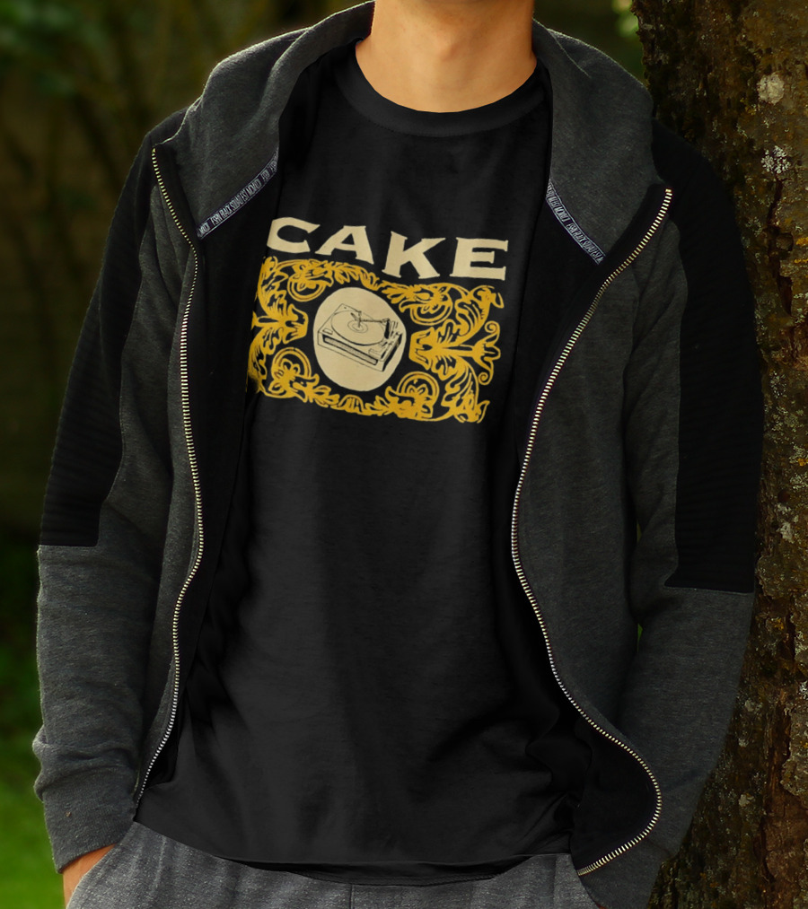 Cake Band Turntable Vintage Alternative Rock Music T-Shirt