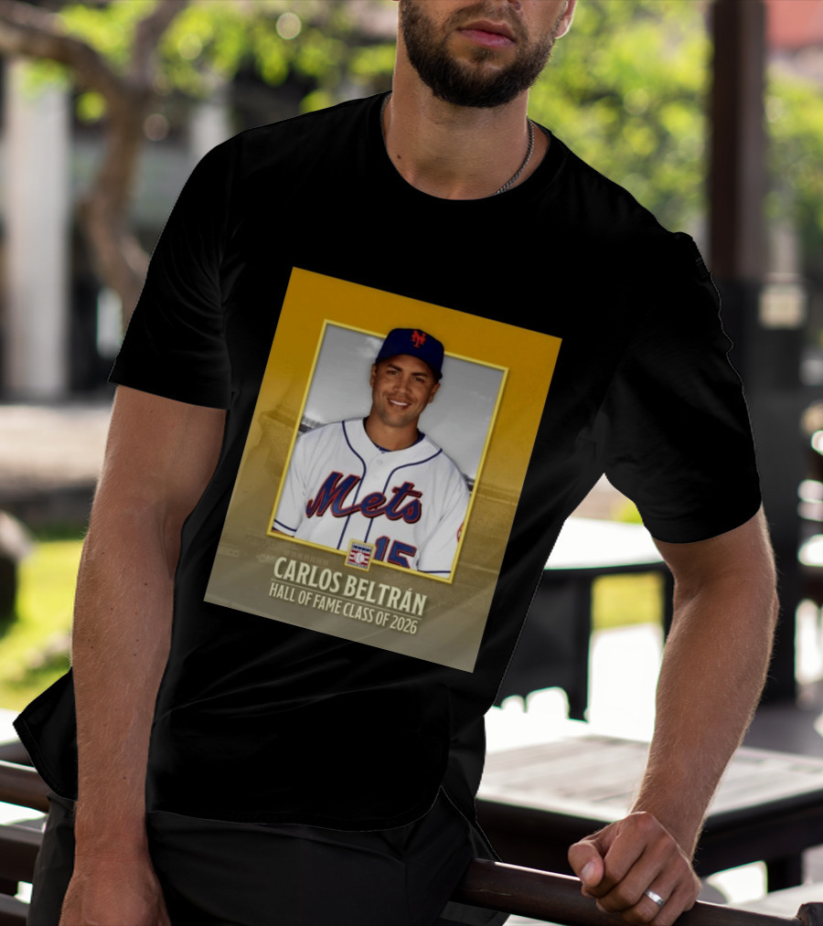 Carlos Beltrán Mets Hall Of Fame Class Of 2026 Induction T-Shirt
