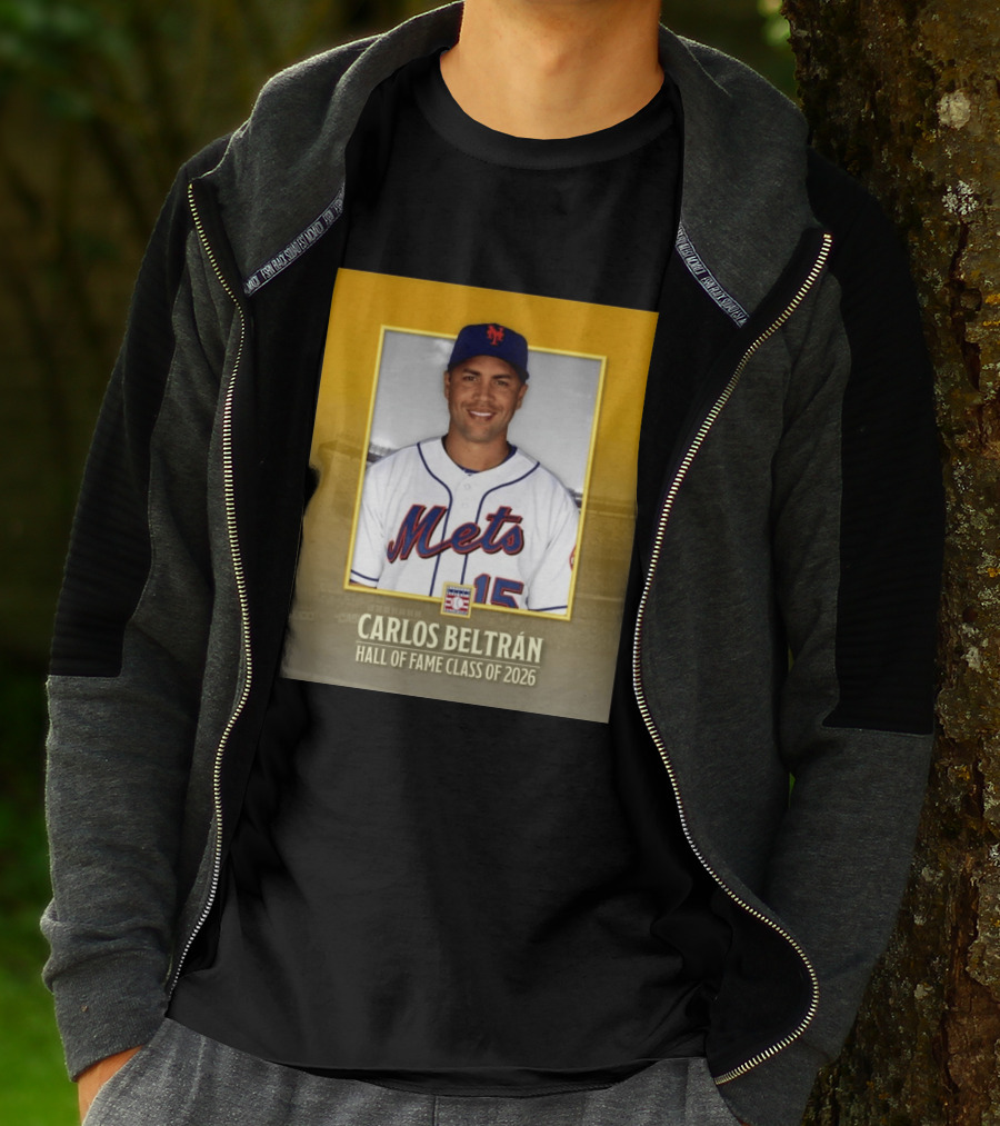 Carlos Beltrán Mets Hall Of Fame Class Of 2026 Induction T-Shirt