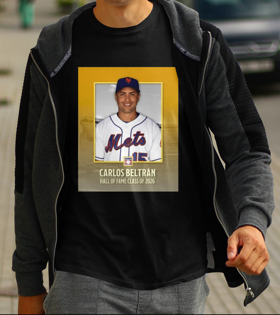 Carlos Beltrán Mets Hall Of Fame Class Of 2026 Induction T-Shirt
