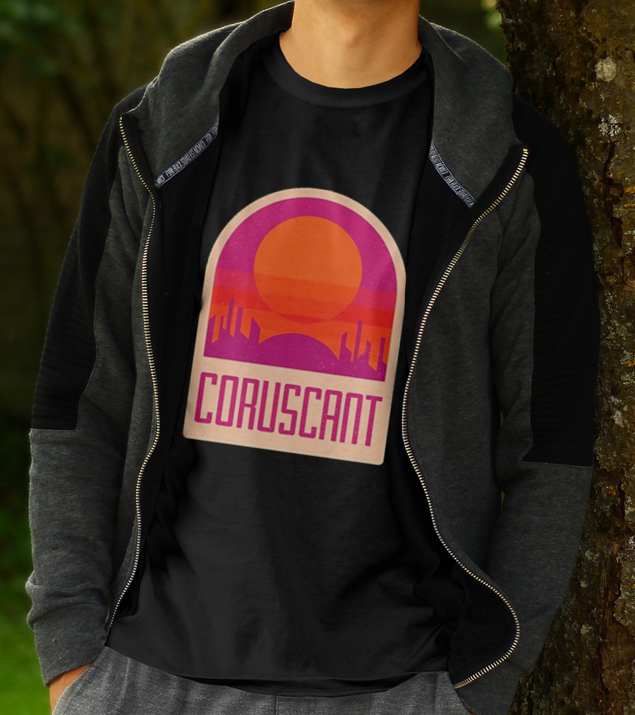 Coruscant Cityscape Star Wars Sci Fi Sunset Scene T-Shirt
