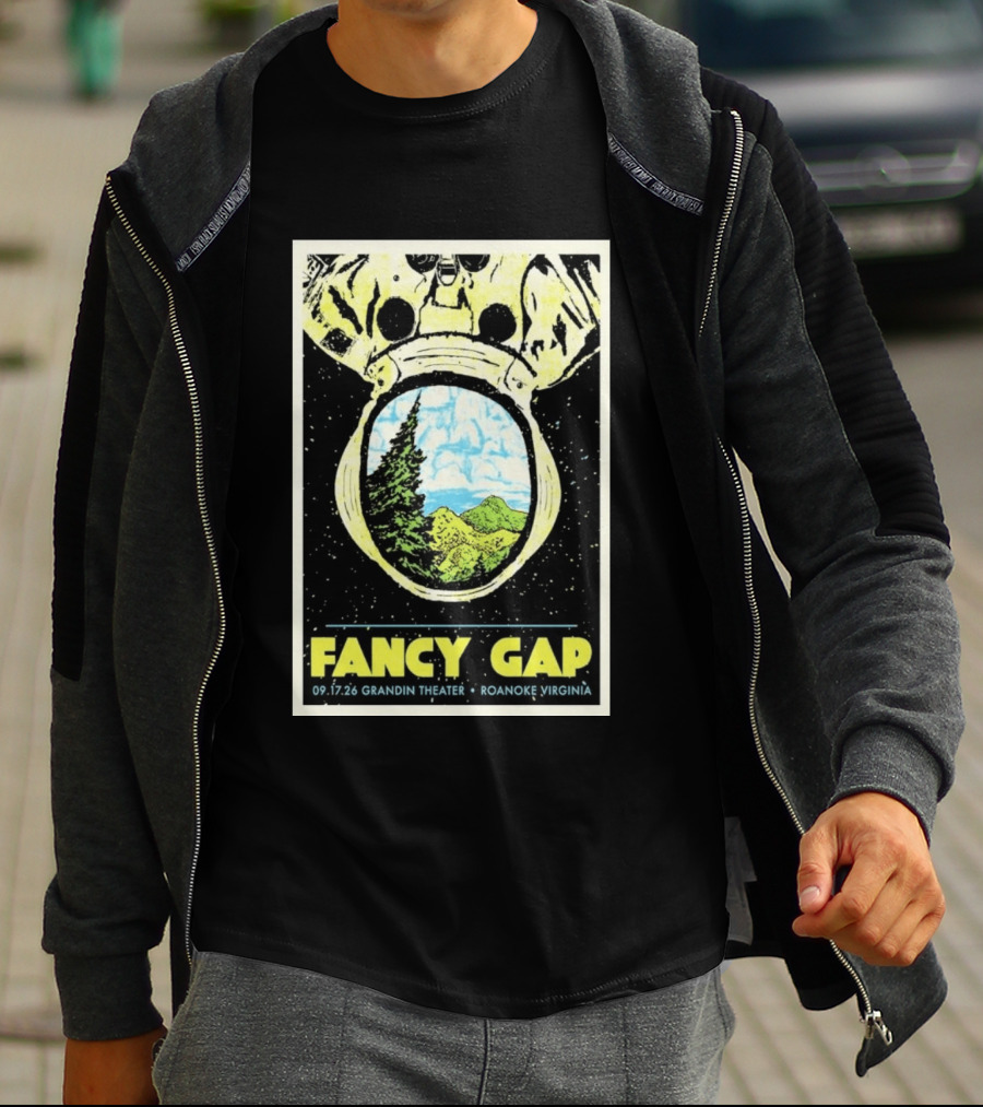 Fancy Gap 09.17.26 Grandin Theater Roanoke Virginia Astronaut Scenic Vista T-Shirt