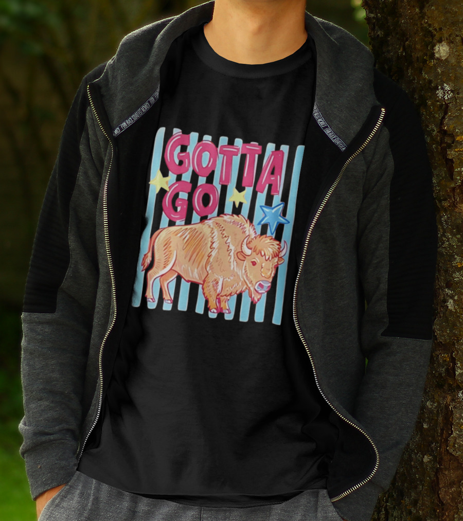Gotta Go Buffalo Stars Stripes Wildlife Bison T-Shirt
