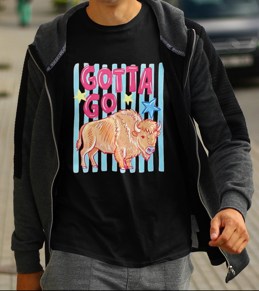 Gotta Go Buffalo Stars Stripes Wildlife Bison T-Shirt