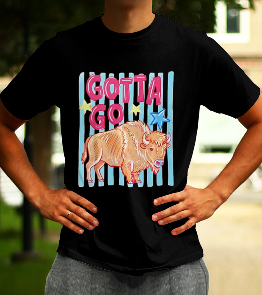 Gotta Go Buffalo Stars Stripes Wildlife Bison T-Shirt