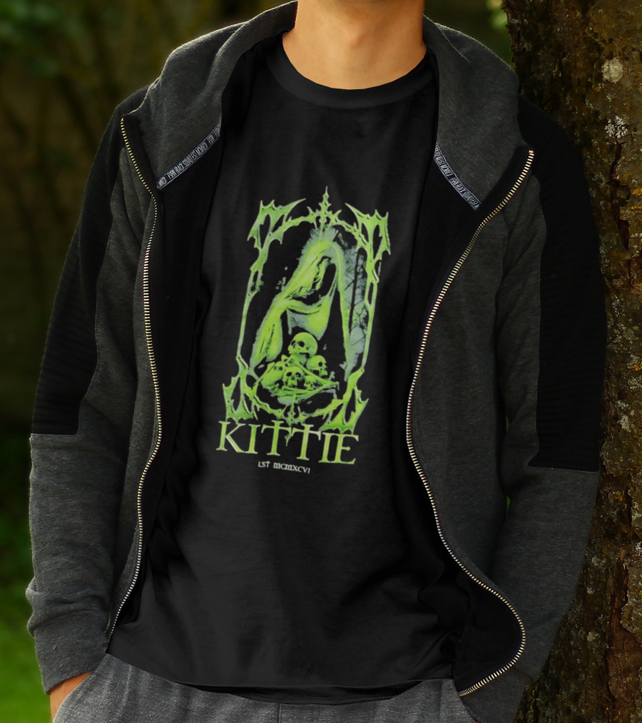 Kittie Est MCMXCVI Gothic Skull Reaper Band Nu Metal T-Shirt