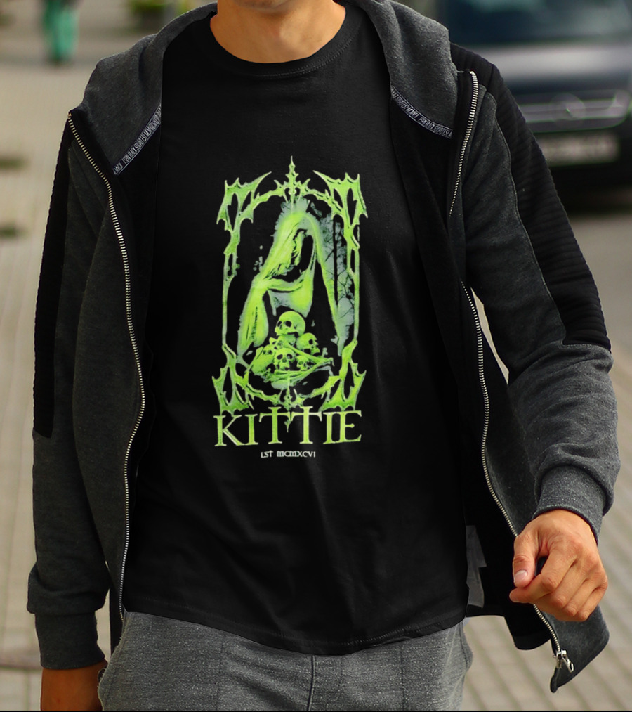 Kittie Est MCMXCVI Gothic Skull Reaper Band Nu Metal T-Shirt