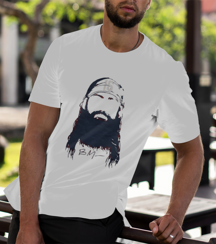 Brandon Marsh 16 Philadelphia Phillies Beard Silhouette BM Cap T-Shirt