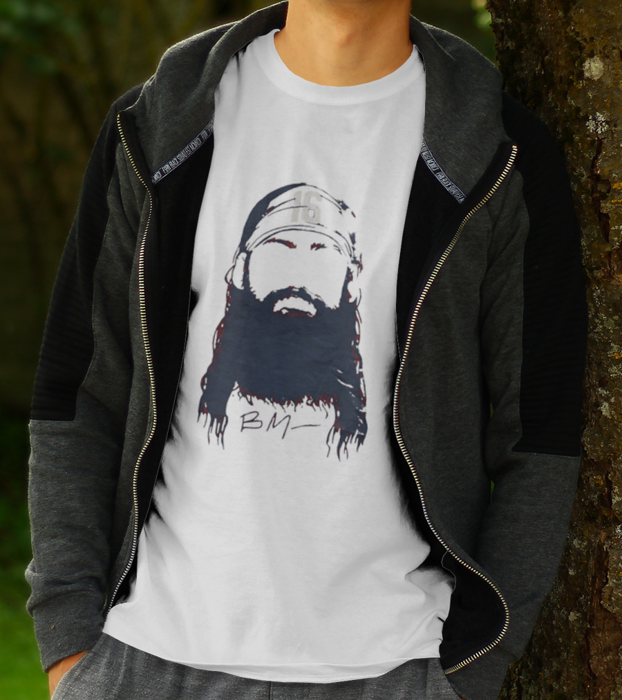 Brandon Marsh 16 Philadelphia Phillies Beard Silhouette BM Cap T-Shirt