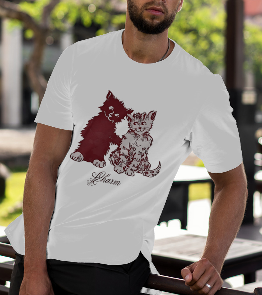 Charm Kittens Cats Hugging T-Shirt