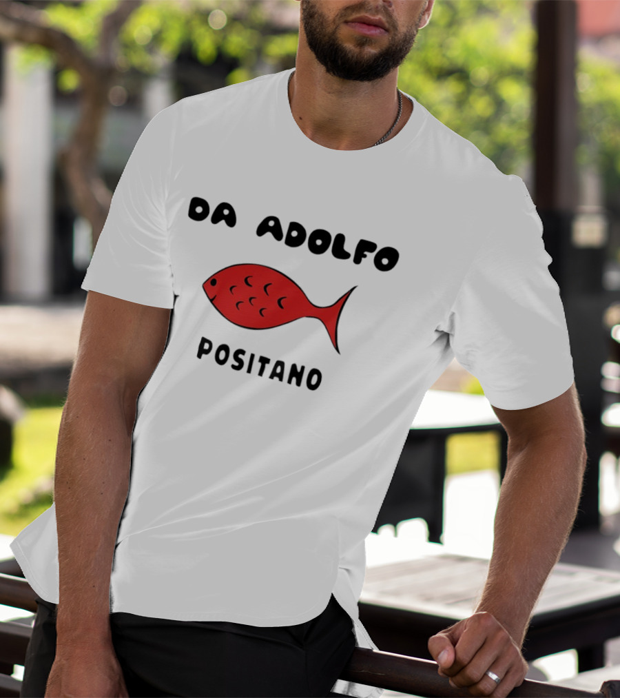 Da Adolfo Positano Red Fish Iconic Italy Amalfi Coast T-Shirt