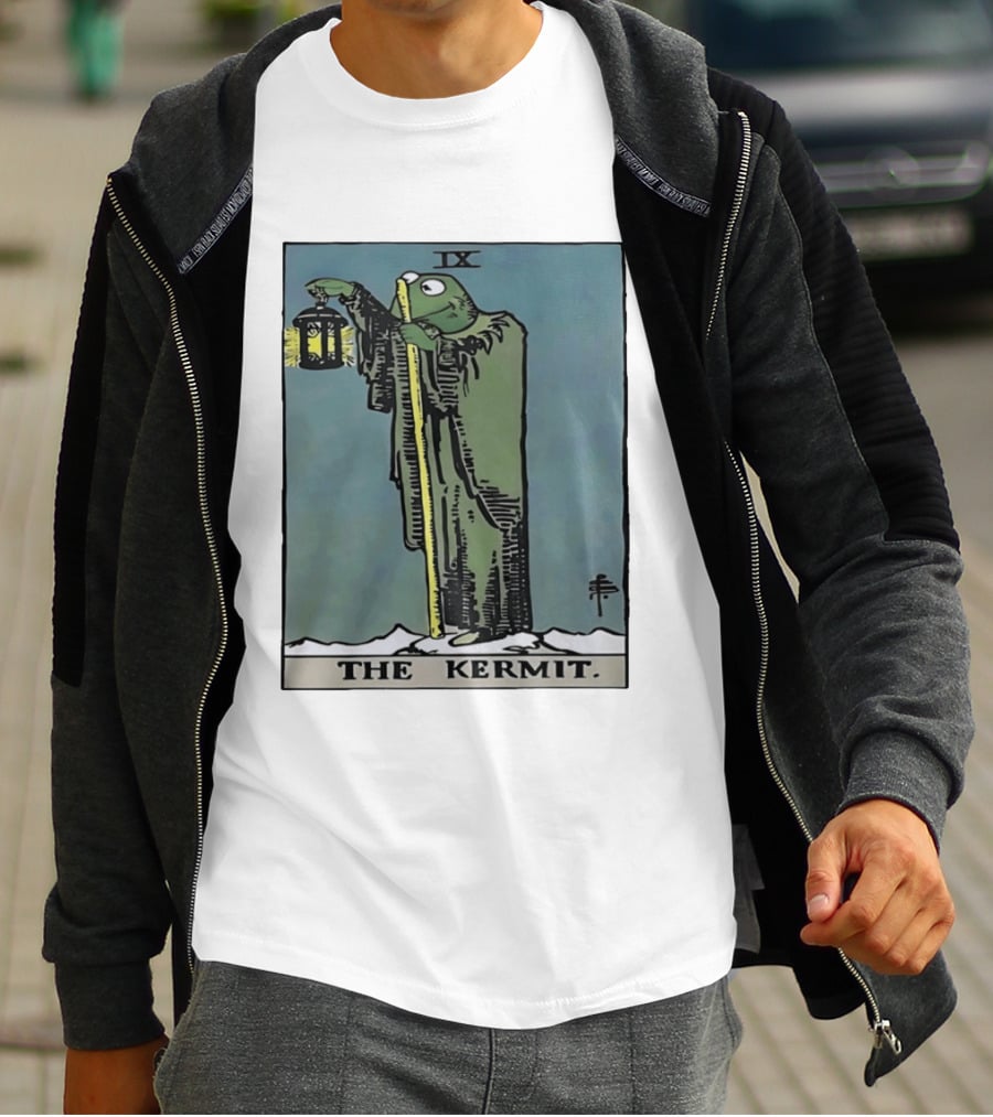 Kermit Tarot Card IX The Hermit Muppets Lantern T-Shirt