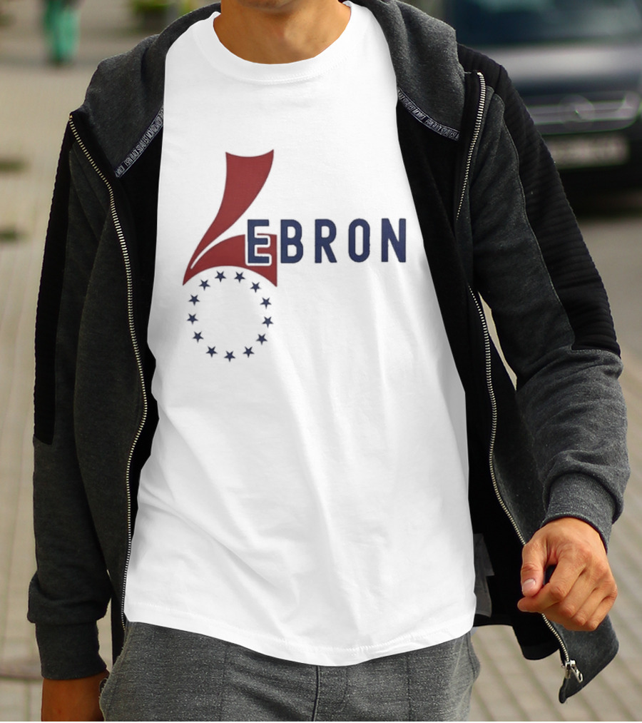 Lebron James 76ers Inspired Logo With Star Circle T-Shirt