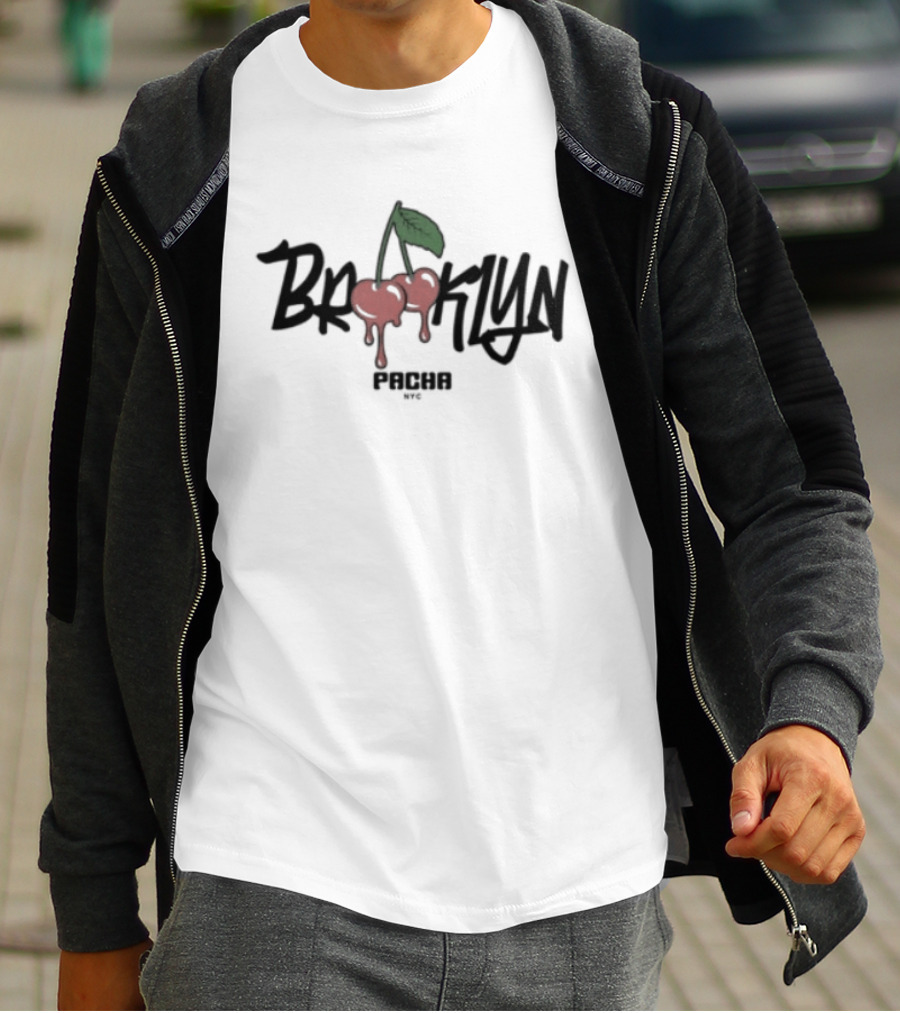 Pacha Brooklyn NYC Cherries White T-Shirt