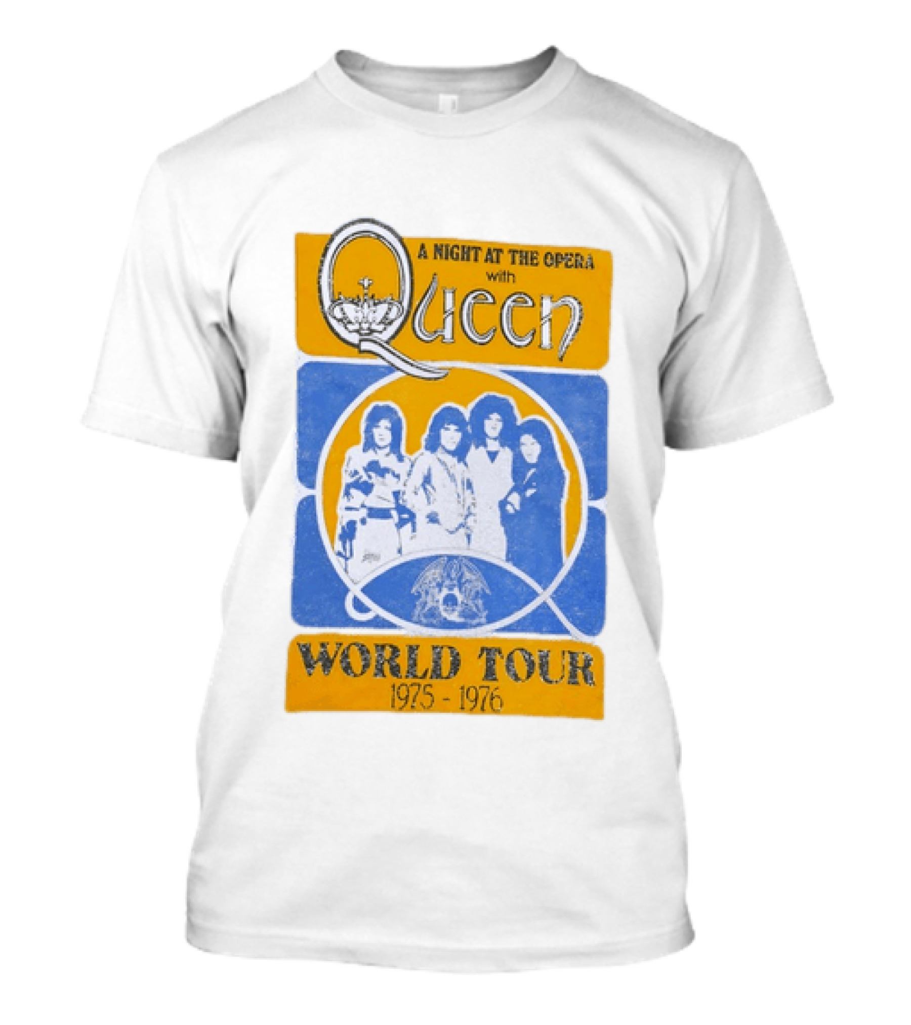 Queen A Night At The Opera World Tour 1975 1976 Vintage Band Photo T-Shirt