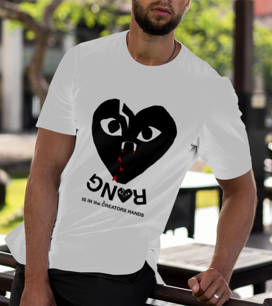Revenge Store Rvg White Heart Eyes Fangs Red Drip T-Shirt