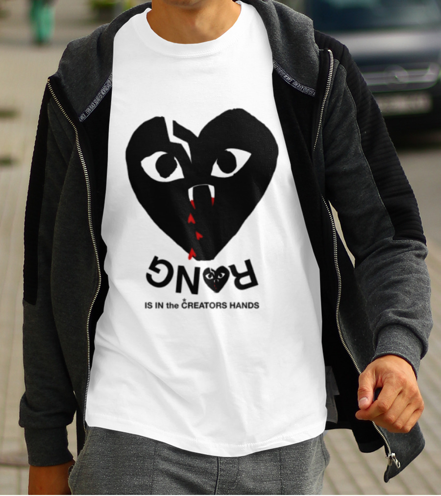 Revenge Store Rvg White Heart Eyes Fangs Red Drip T-Shirt