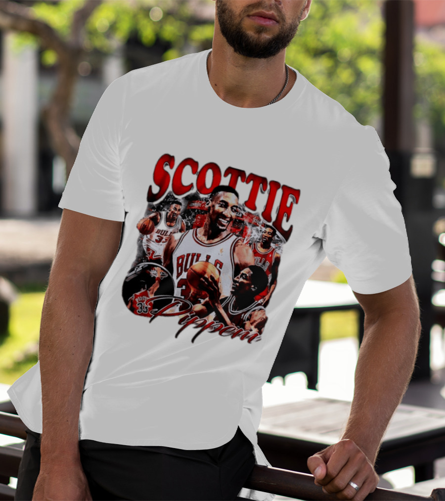 Scottie Pippen Chicago Bulls Basketball Legend 33 T-Shirt