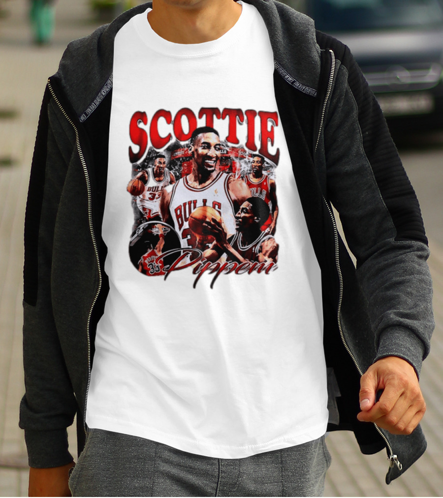 Scottie Pippen Chicago Bulls Basketball Legend 33 T-Shirt