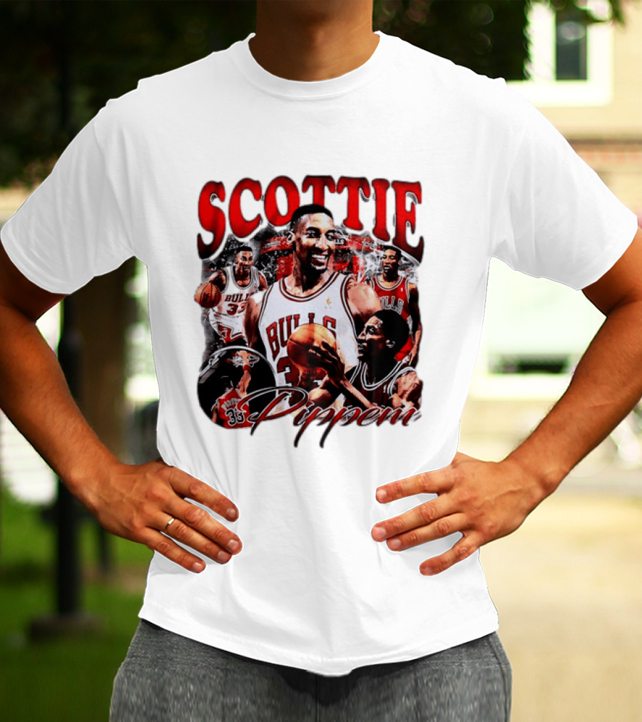 Scottie Pippen Chicago Bulls Basketball Legend 33 T-Shirt