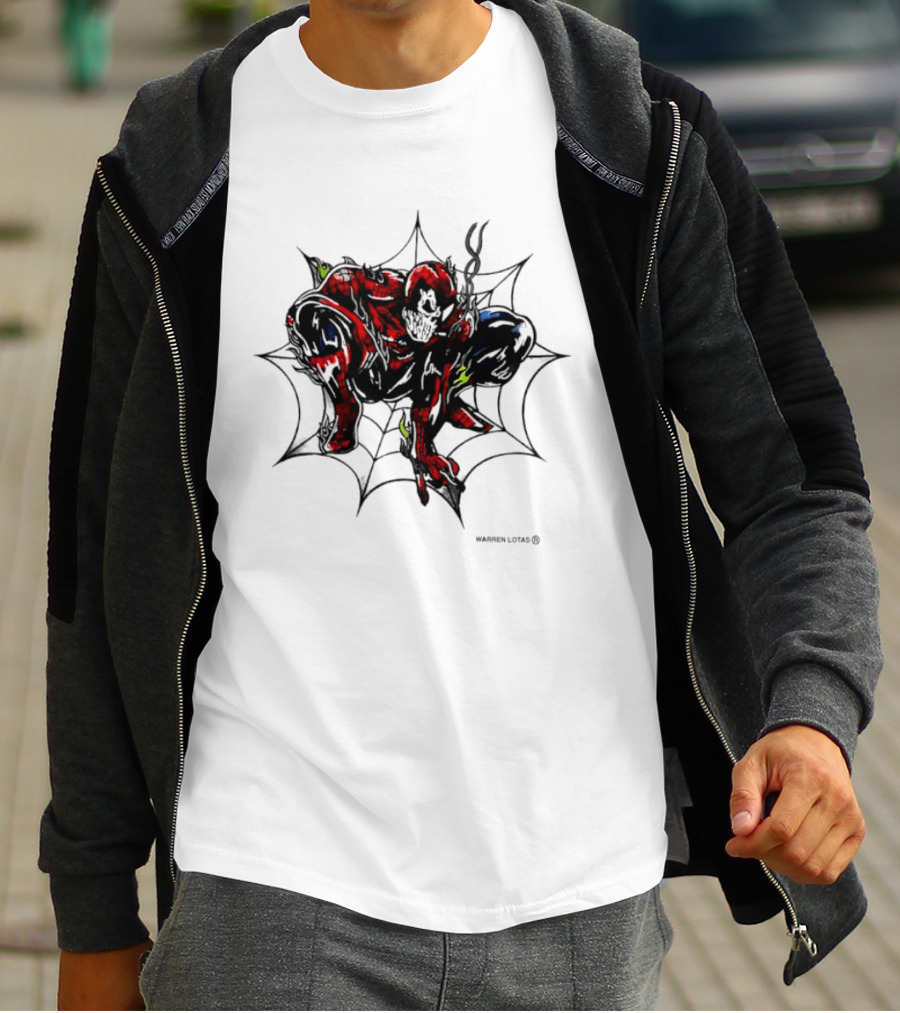 Spider Man Marvel Comics Warren Lotas Skull Web T-Shirt